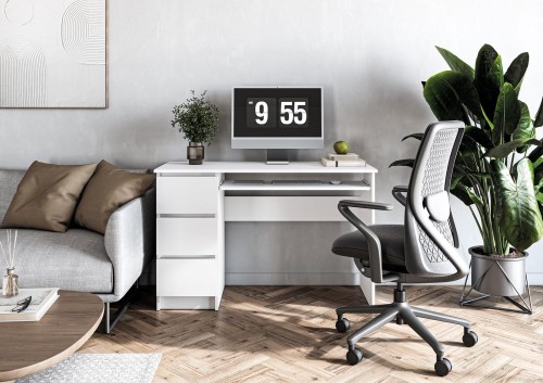 Biurko 120 cm - białe - Alva