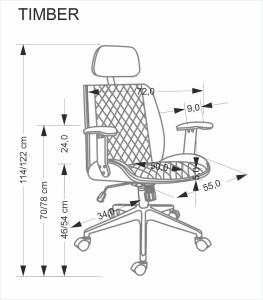 Fotel obrotowy - czarny - Velrio Halmar