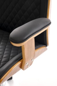 Fotel obrotowy - czarny - Velrio Halmar