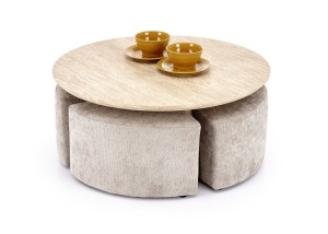 Ława 80 cm - beżowa - Celrio Meble skrzyniowe