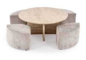 Ława 80 cm - beżowa - Celrio Meble skrzyniowe