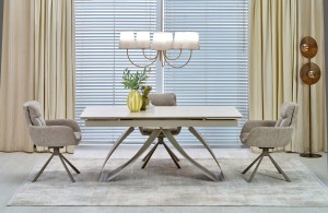 Stół 180 cm - beżowy - Varvo Meble skrzyniowe