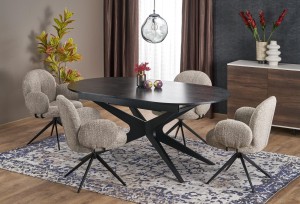 Stół 180 cm - czarny - HelioL Meble skrzyniowe