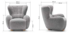 Fotel - szary - Rico Meble skrzyniowe