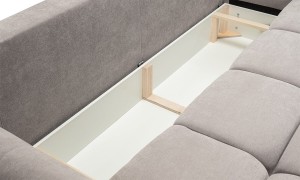 Sofa pikowana popielata 250 cm - Carlos Meble tapicerowane