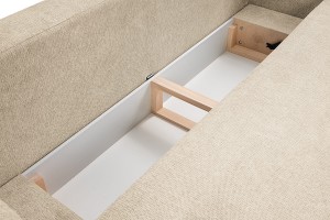 Kanapa 240 cm beżowa rozkładana nowoczesna - Daniel Meble tapicerowane