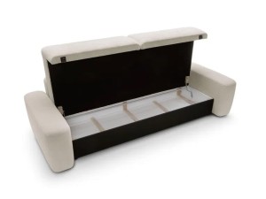 Sofa rozkładana nowoczesna 260 cm beżowa - Mara Meble tapicerowane