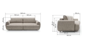 Sofa z dużą powierzchnia spania - Teno Meble tapicerowane