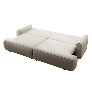 Sofa z dużą funkcją spania beżowa 250 cm - Geno Meble tapicerowane