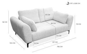 Sofa mała z funkcją spania wysuwana - Bona Meble tapicerowane