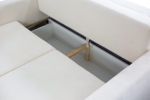 Sofa szerokość 170 cm rozkładana beżowa - Carmen Meble tapicerowane