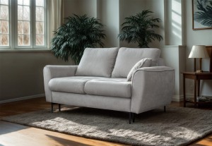 Sofa rozkładana nowoczesna szara - Nora Meble tapicerowane