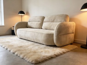 Kanapa rozkładana nowoczesna 240 cm beżowa - Vento Meble tapicerowane