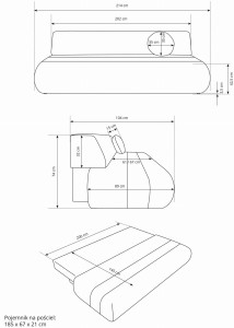Kanapa 210 cm z funkcją spania - Verro Meble tapicerowane
