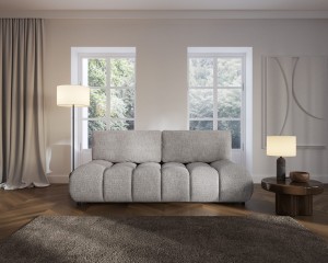 Kanapa pikowana rozkładana szara - Elano Meble tapicerowane