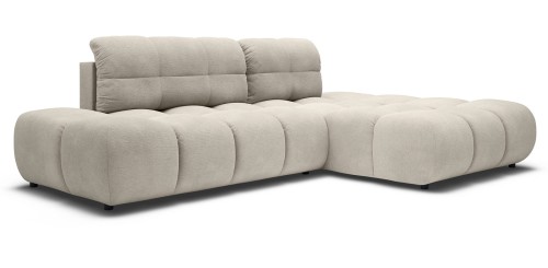 Narożnik 290 x 190 cm beżowy pikowany - Comforta