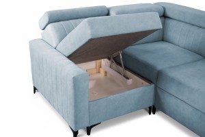 Narożnik 250 x 180 cm z funkcją spania - Riven Meble tapicerowane