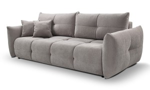 Sofa pikowana popielata 250 cm - Carlos Meble tapicerowane