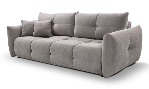 Sofa pikowana popielata 250 cm - Carlos