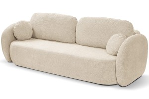 Kanapa 240 cm beżowa rozkładana nowoczesna - Daniel Meble tapicerowane