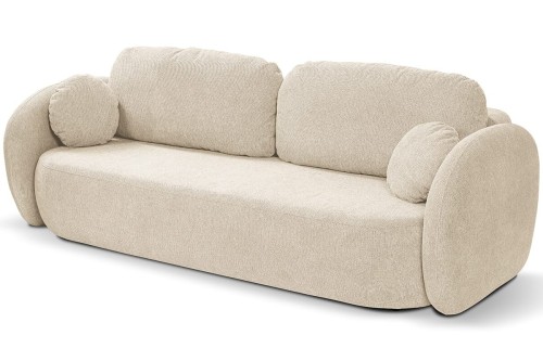 Kanapa 240 cm beżowa rozkładana nowoczesna - Daniel