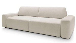 Sofa rozkładana nowoczesna 260 cm beżowa - Mara Meble tapicerowane