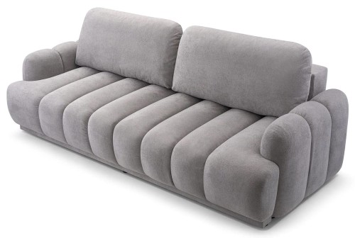 Kanapa nowoczesna pikowana 240 cm szara - Briel