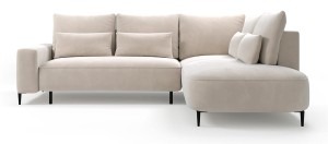 Narożnik rozkładany nowoczesny beżowy - Enzo Meble tapicerowane