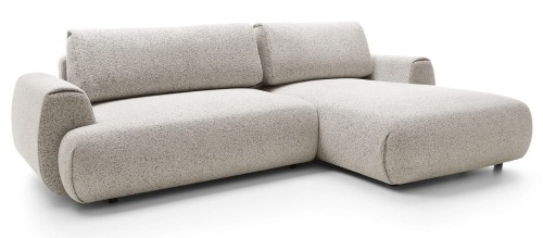 Narożnik 270 cm z funkcją i pojemnikiem beżowy - Teno