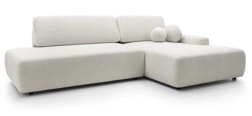 Narożnik z funkcją spania i pojemnikiem beżowy - Mara