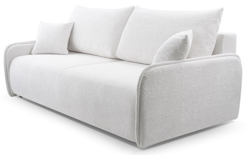 Sofa rozkładana 240 cm biała - Verde