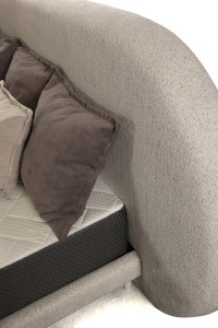 Łóżko tapicerowane beżowe 160x200 - Selene Meble tapicerowane