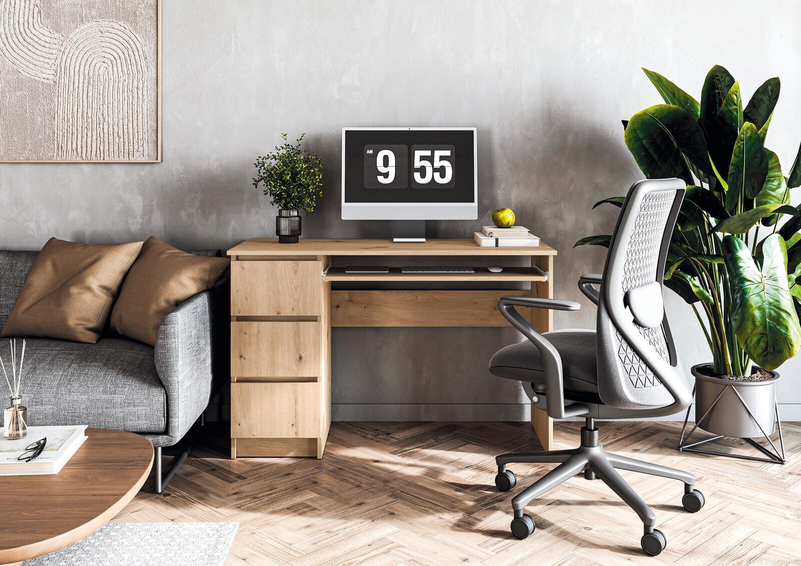 Biurko 120 cm - drewniane - Relisso Meble skrzyniowe