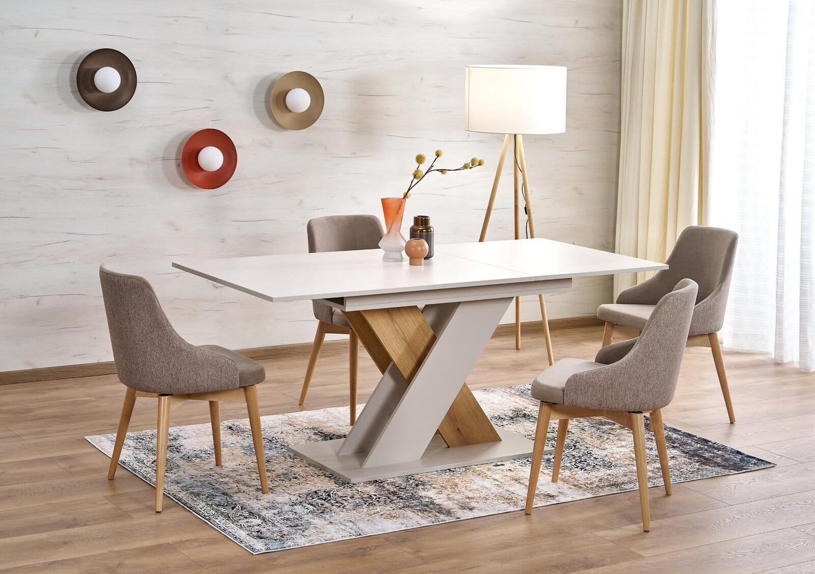 Stół 130 cm - kremowy - Mervan Meble skrzyniowe