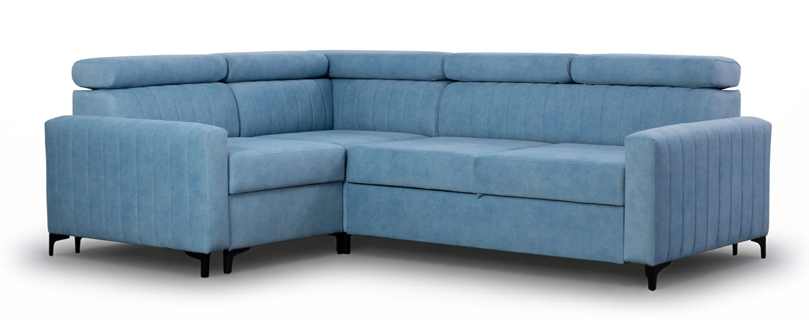 Narożnik 250 x 180 cm z funkcją spania - Riven Meble tapicerowane