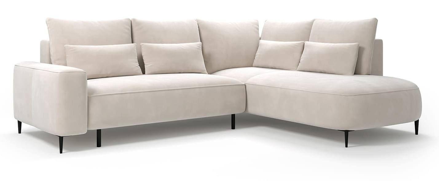 Narożnik rozkładany nowoczesny beżowy - Enzo Meble tapicerowane