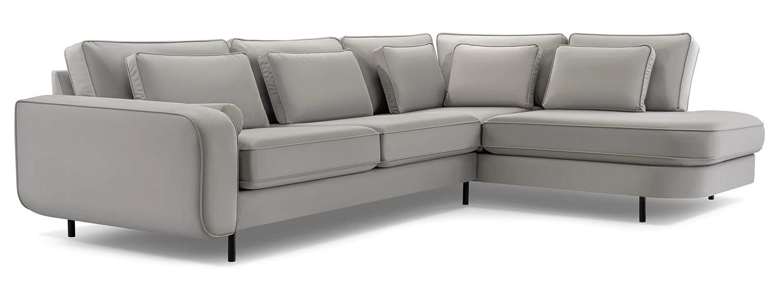 Narożnik nowoczesny 320 x 230 cm popielaty - Pilar Meble tapicerowane